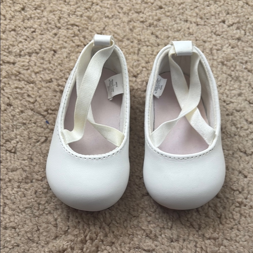 White Ballet Flats for Baby